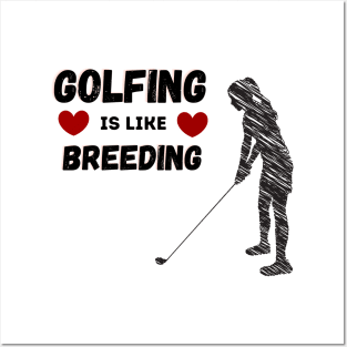 Golfing Girl Hobbies Posters and Art